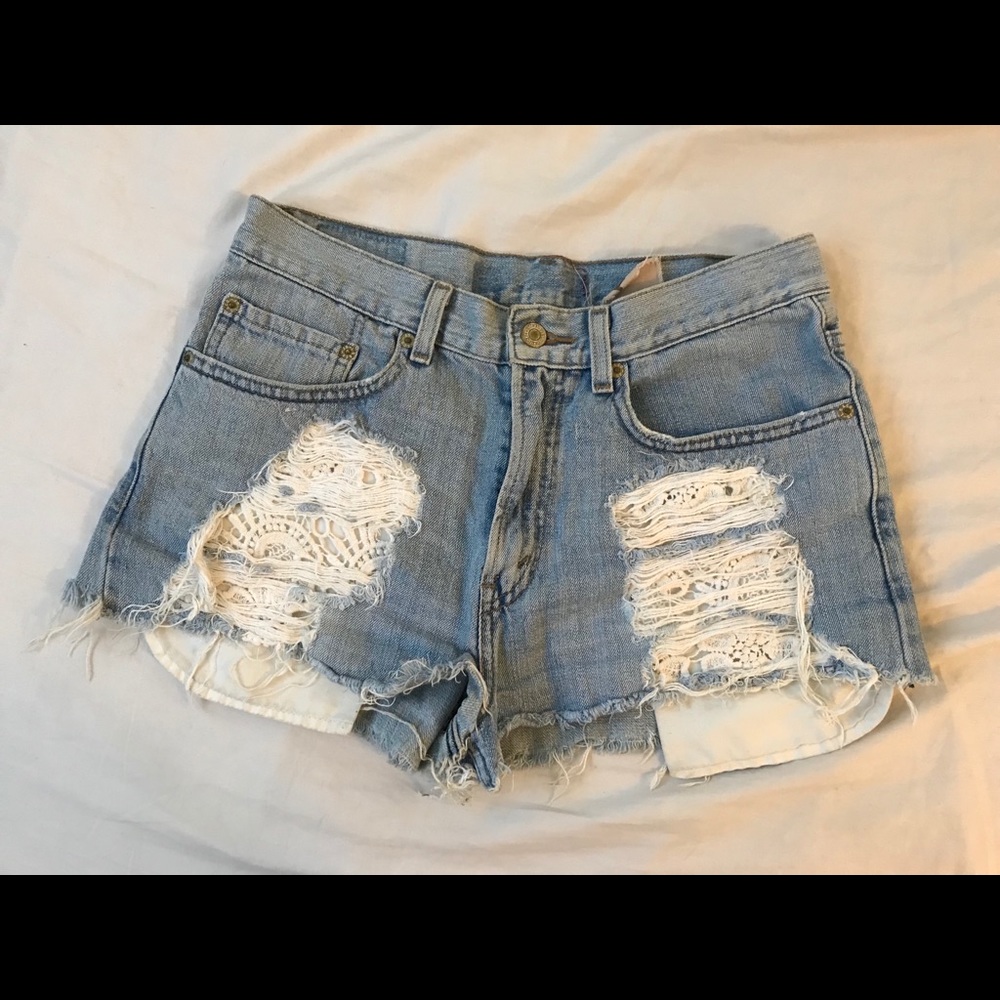 Redone denim Levi shorts